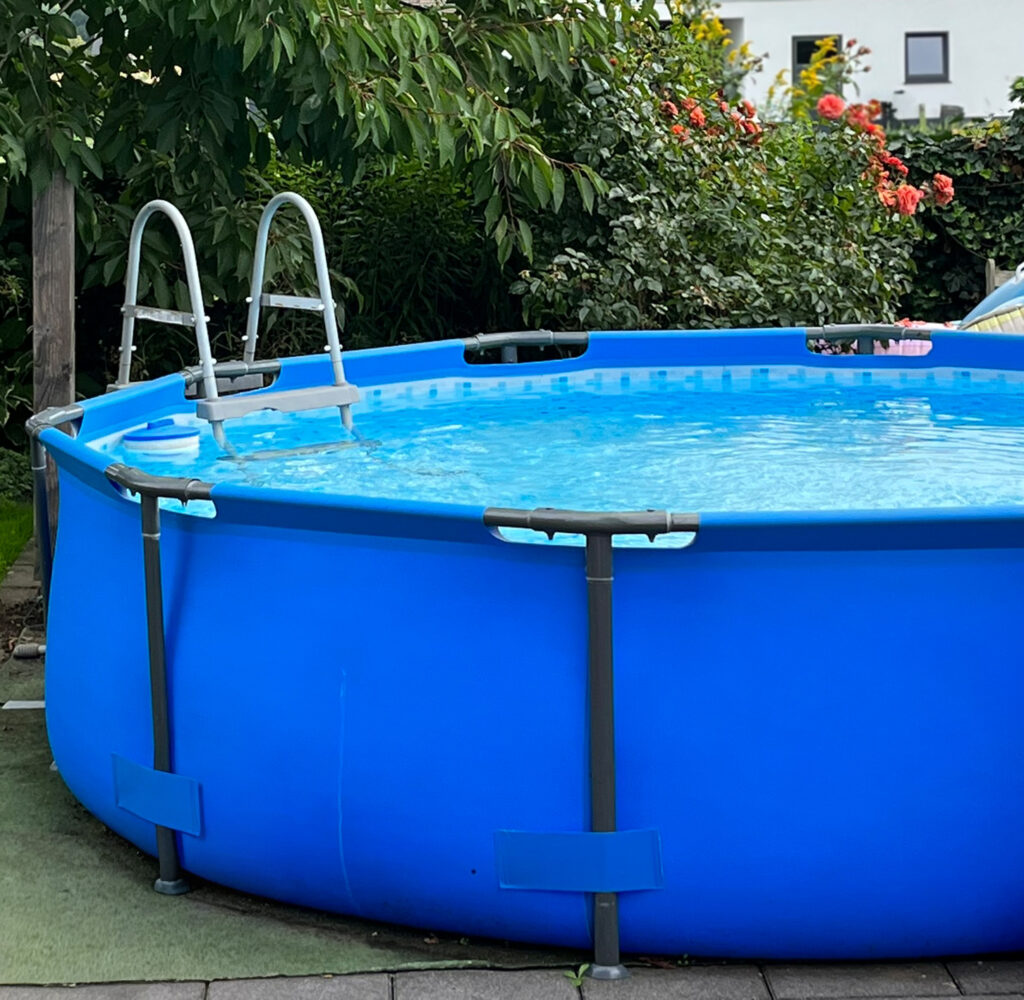 Ein Aufstellpool für den Garten - mit Aufbauanleitung - Schritt fuer Schritt.
